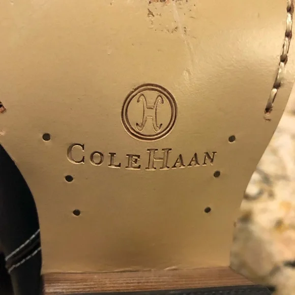 EUC COLE HAAN BRASS STUDDED LEATHER RARE & FABULOUS COWBOY BOOTS Shoes